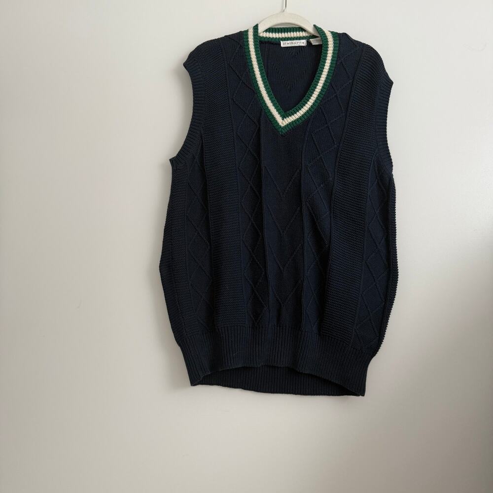 L Vintage Claiborne Sweater Vest